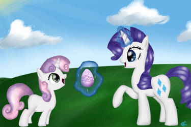 Rarity and Sweetie Belle - Easter