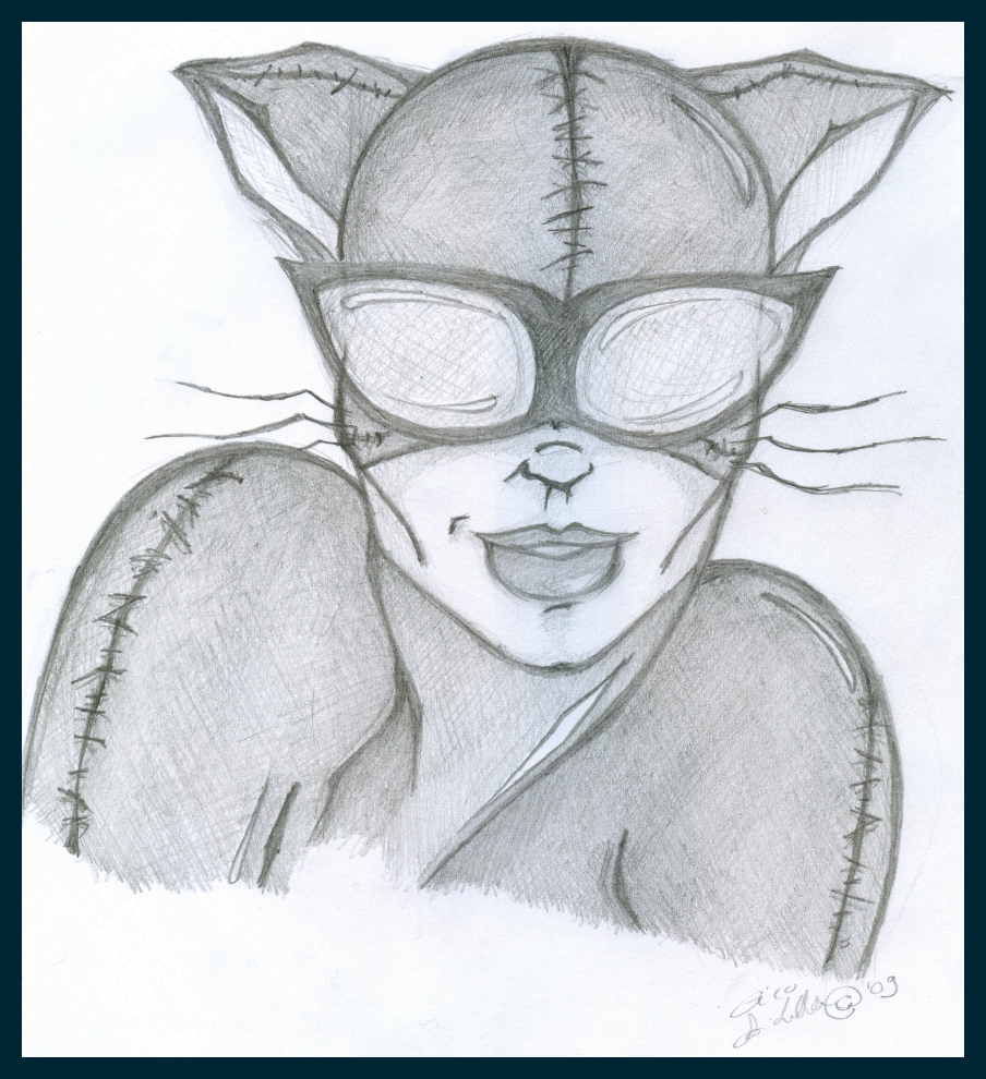 Catwoman B+W portrait