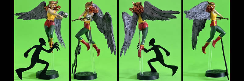 Hawkgirl and Shadow Thief custom figurine