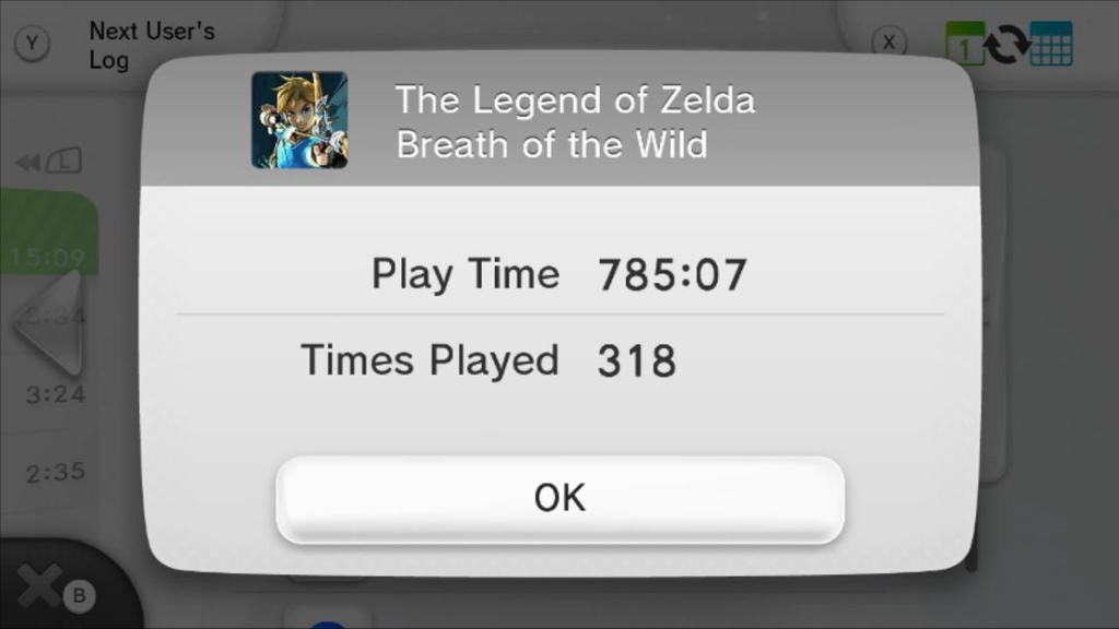 Wii U BotW Playtime UPDATE