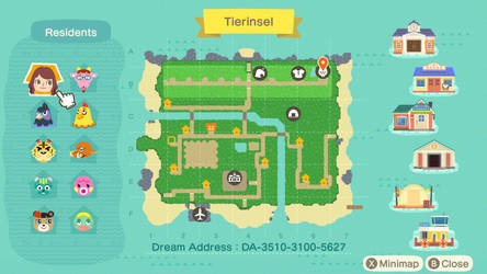 ACNH Tierinsel Island Map