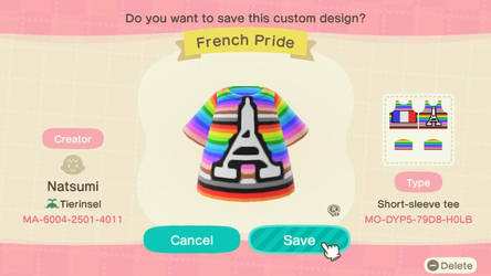 Animal Crossing: New Horizons - French Pride Shirt