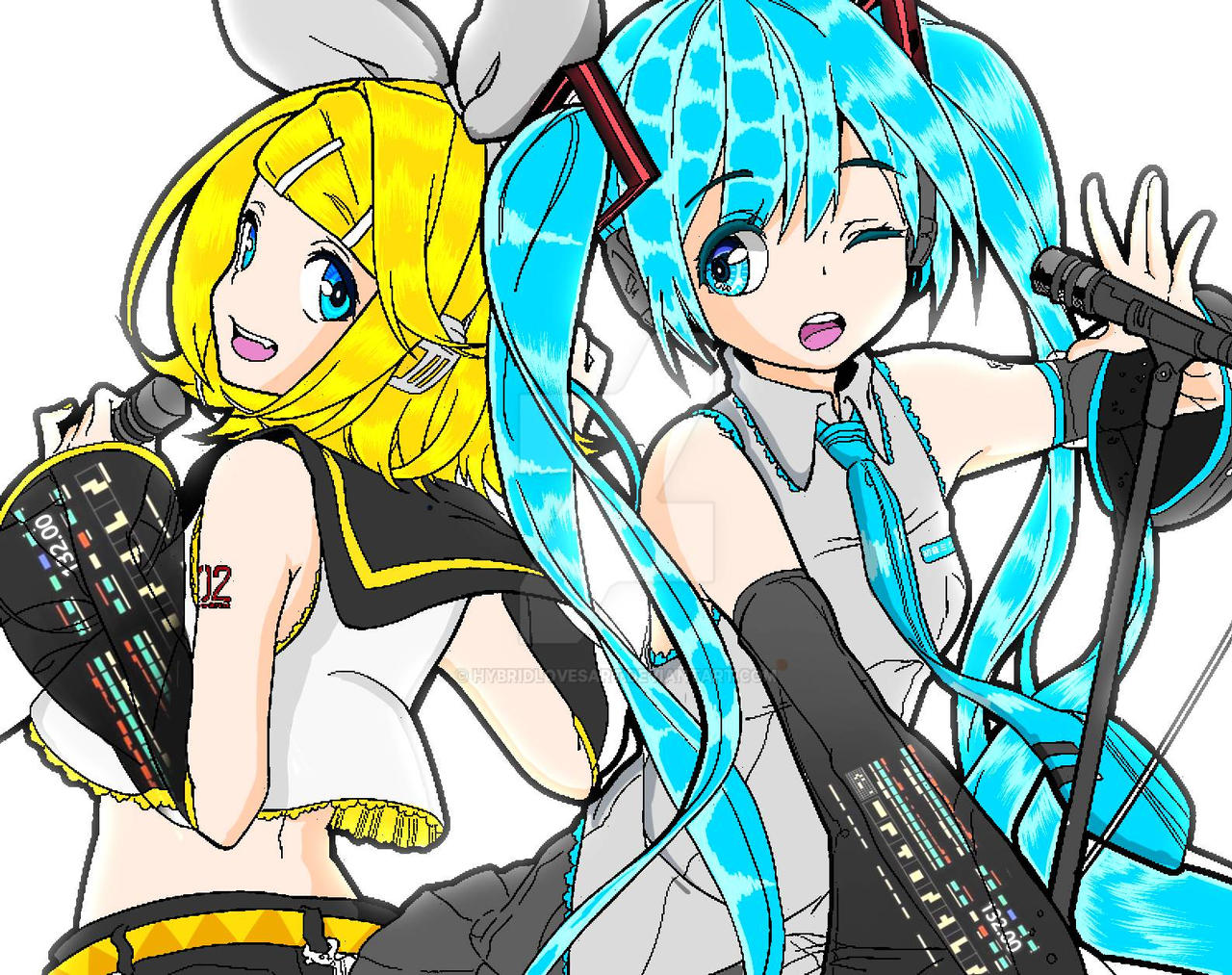 Interface Vocaloid Rin Miku and Rin by hybridlovesart on DeviantArt