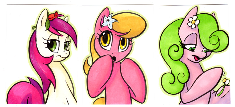 ROSELUCK, LILY VALLEY, and DAISY Cards