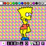 Bart Mooning on Mario Paint