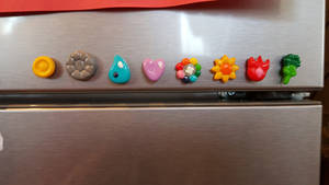 Pokemon Kanto fridge magnets, made with clay