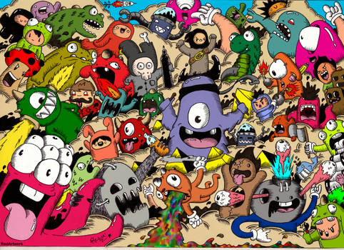 Doodle: Monster invasion (colored version)