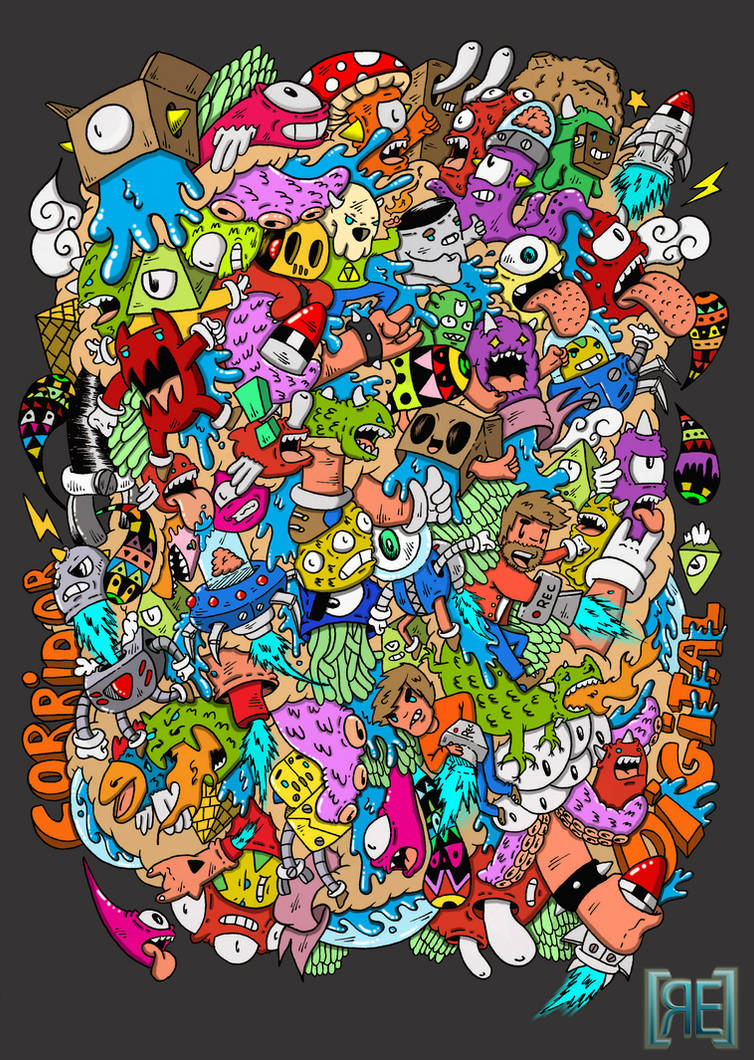Doodle: Corridor Digital T-shirt design by RedStar94