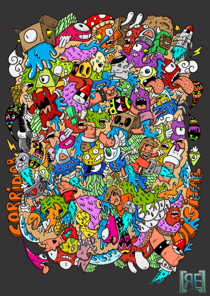 Doodle: Corridor Digital T-shirt design by RedStar94