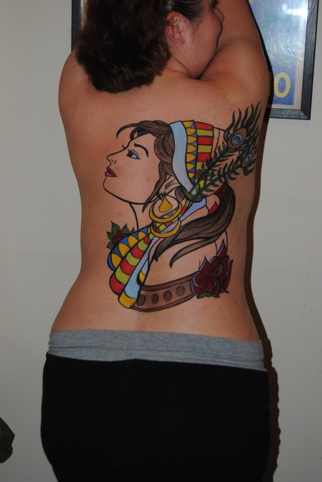 Tattoo flash body paint