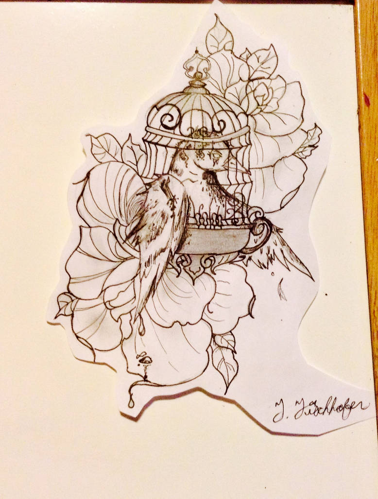 Big Bird In A Small Cage Tattoo Design By J3LLY GH0ST On DeviantArt Big bird in a small cage tattoo design by j3lly gh0st on deviantart