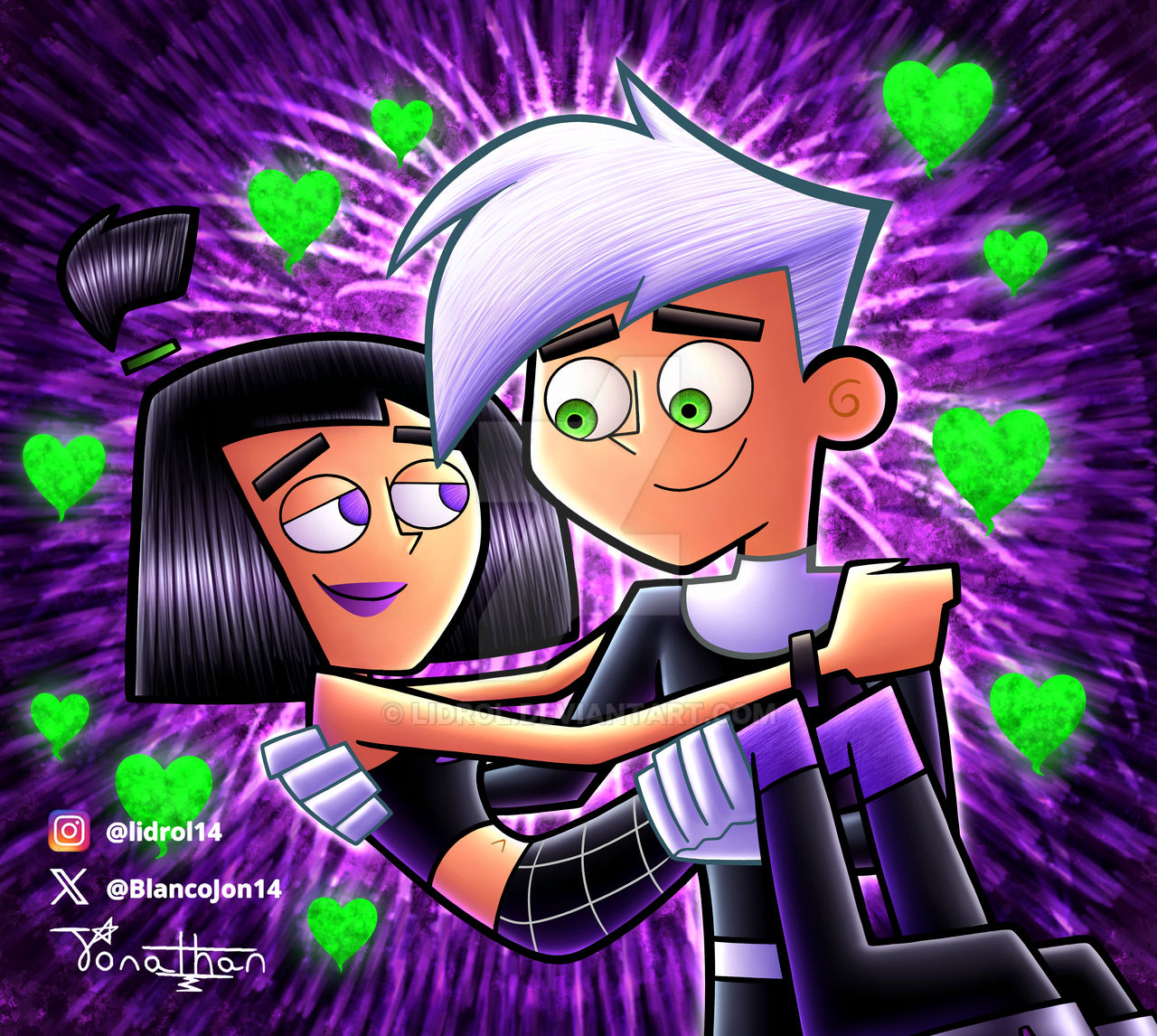 Sam Phantom Danny Phantom and Sam Manson by Lidrol on DeviantArt