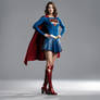 Chyler Leigh dressed as Supergirl at a cosplay