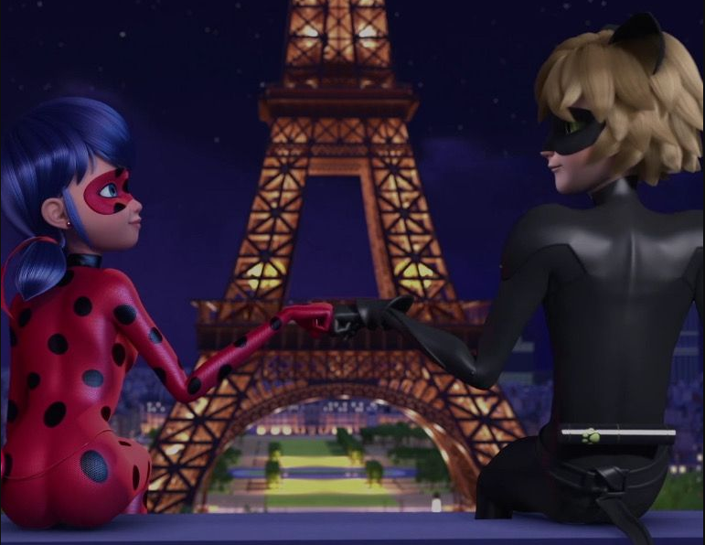 Ladybug and Cat Noir sitting together by brfdf on DeviantArt