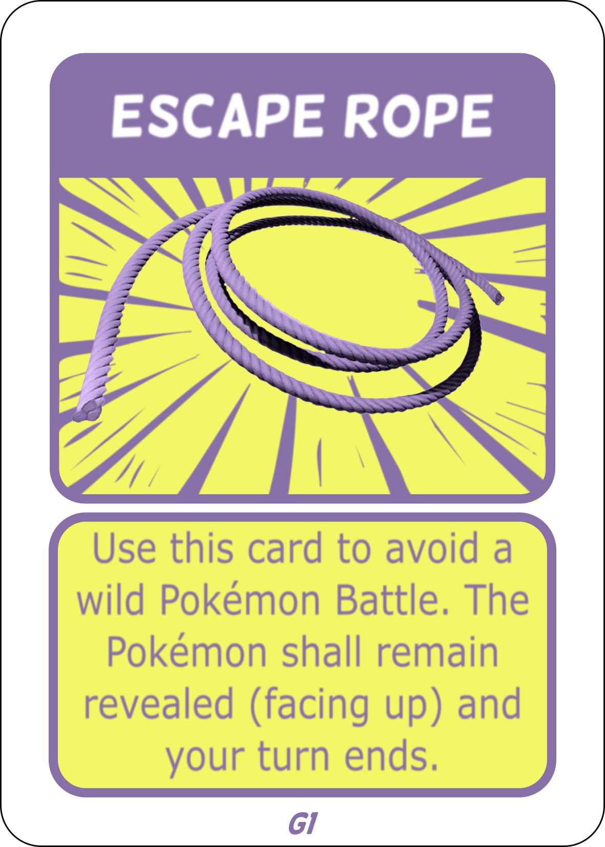 Pokemon Master Trainer RPG [Escape Rope] Item Card by