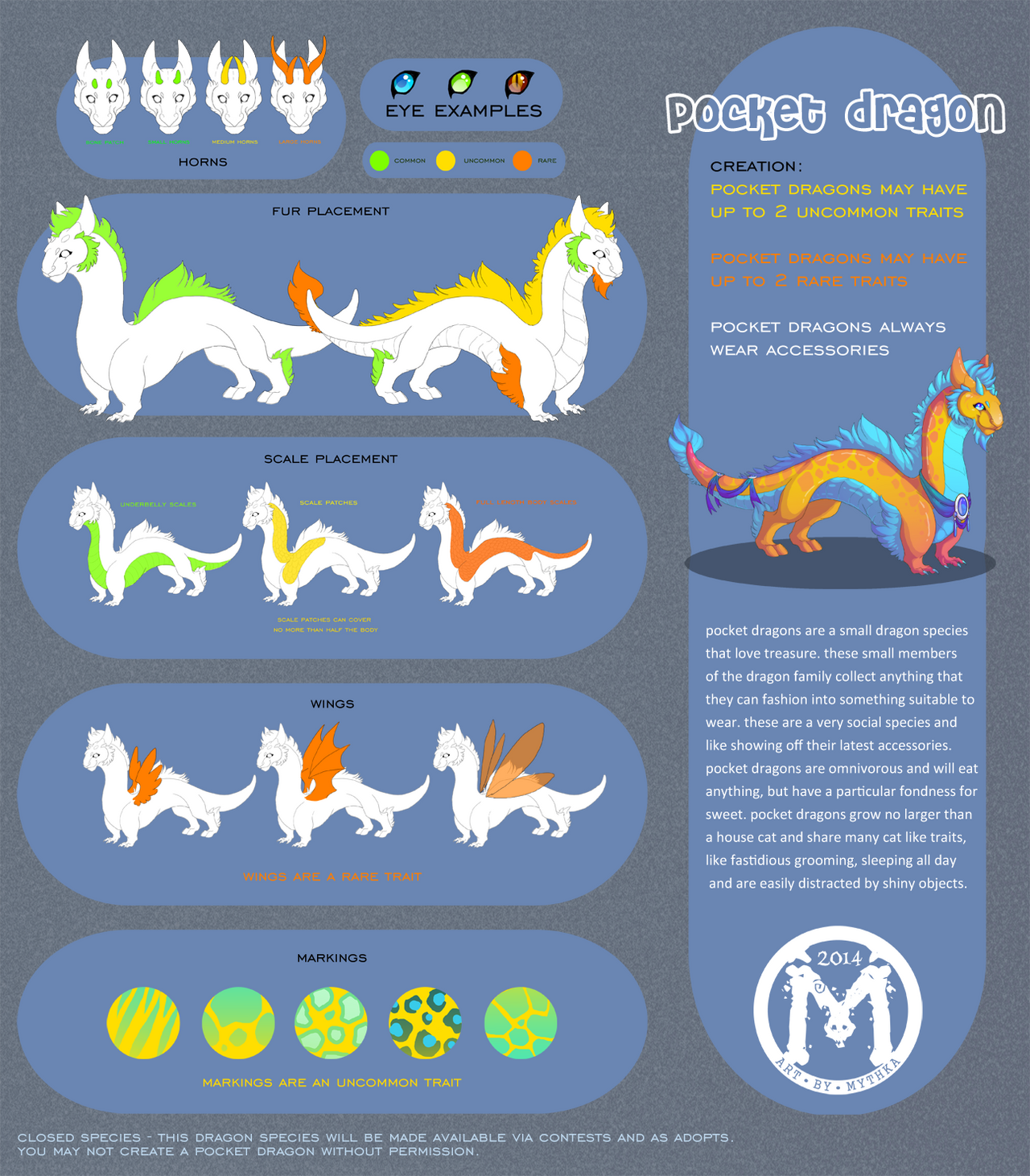 Pocket Dragon Reference Sheet