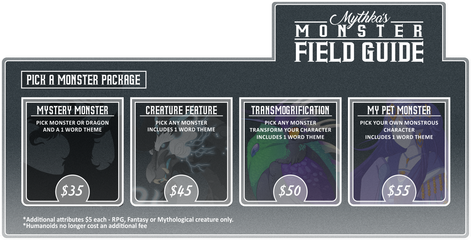 July Monster Field Guide -CLOSED- by Mythka on DeviantArt