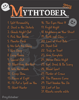 Mythtober Challenge Prompts 2018