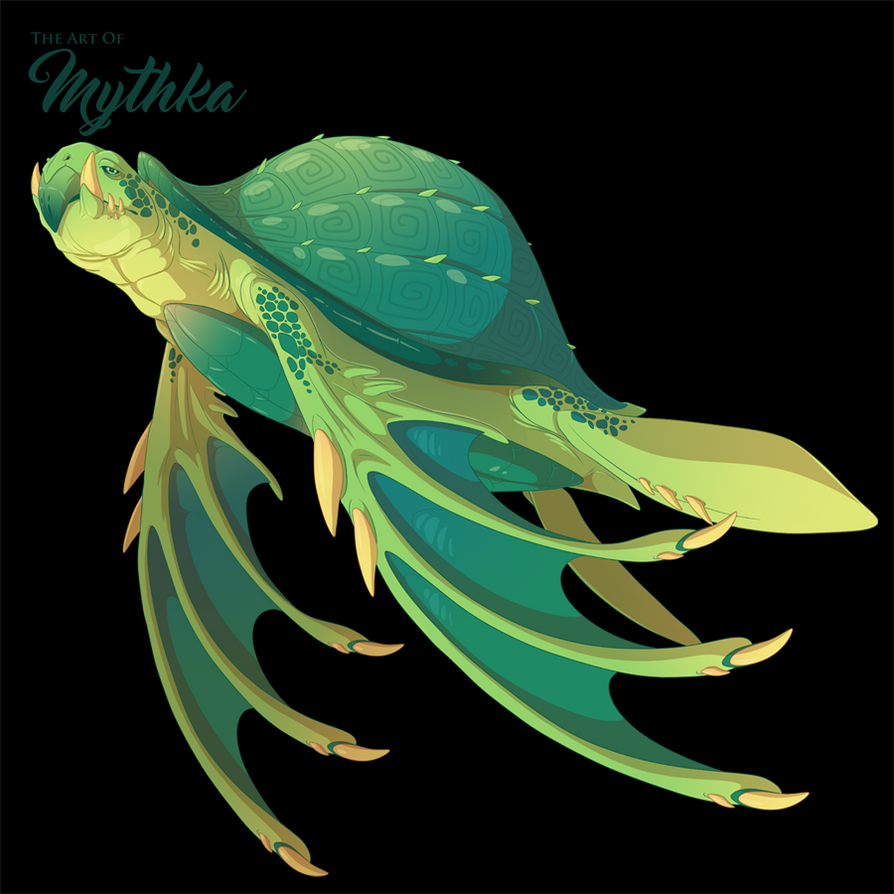 Sea Turtle - Commission by Mythka on DeviantArt