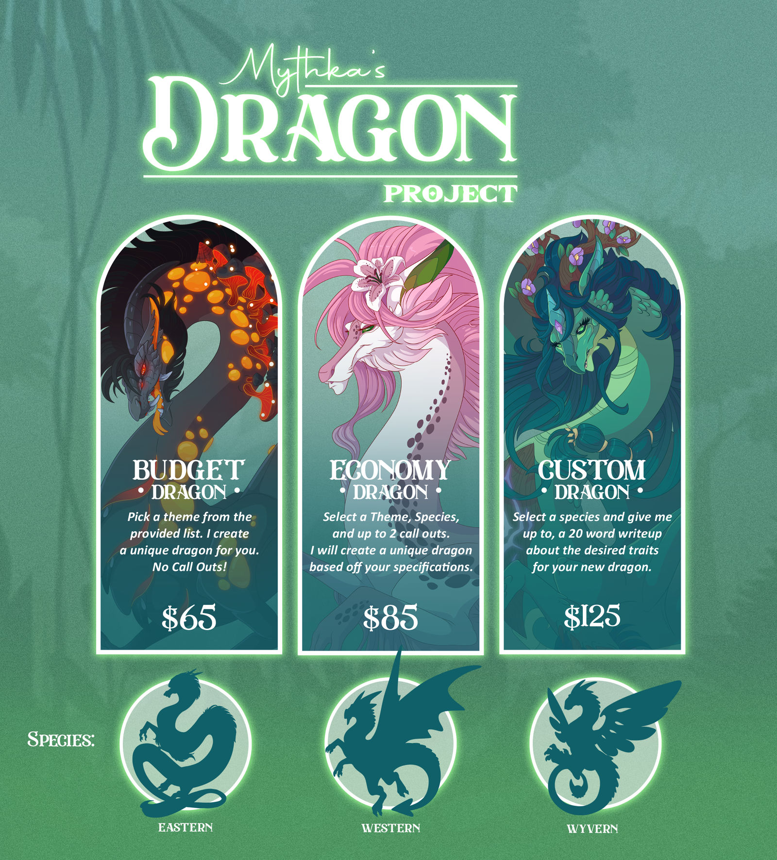Dragon Project Batch II (CLOSED) by Mythka on DeviantArt