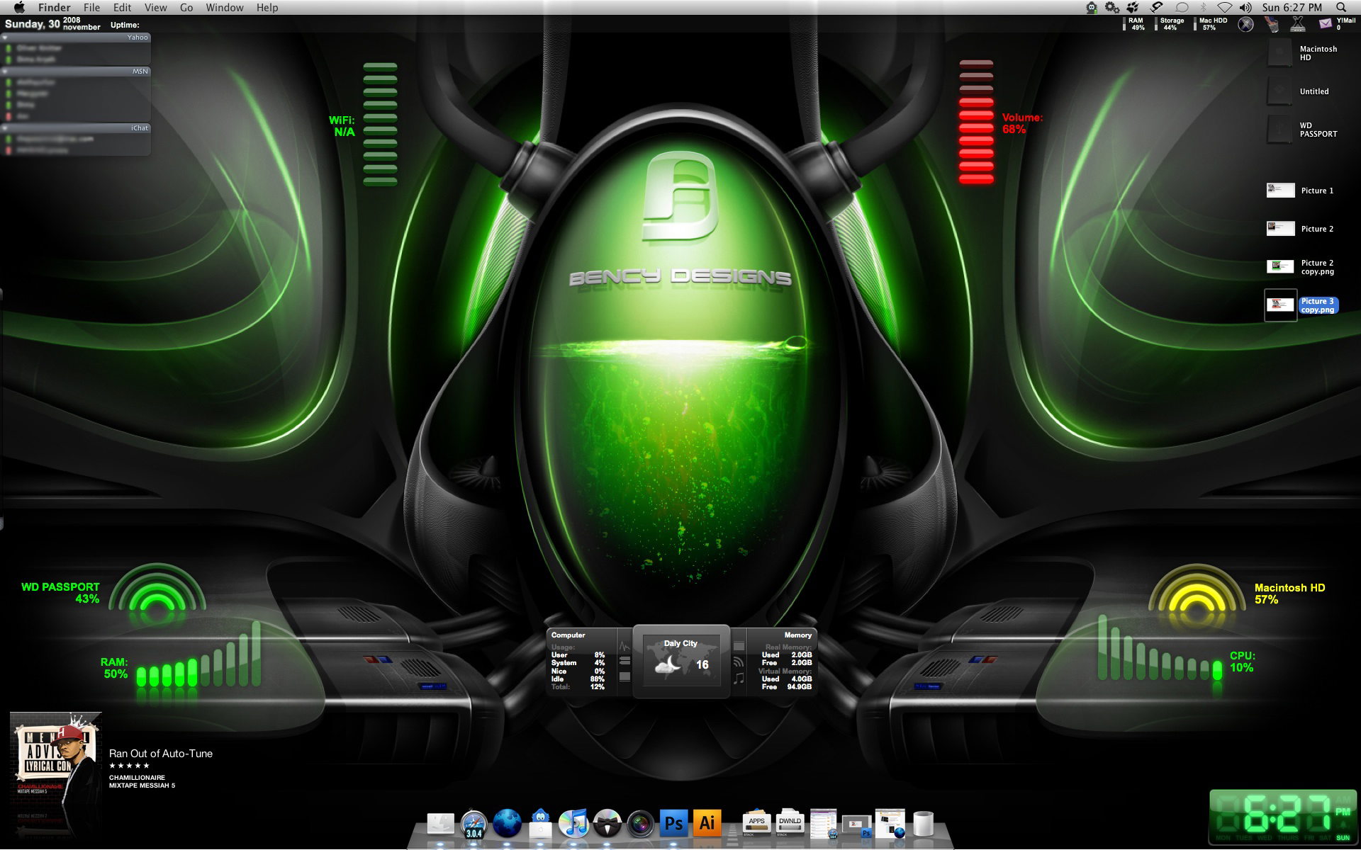 Green Alien Leopard Desktop