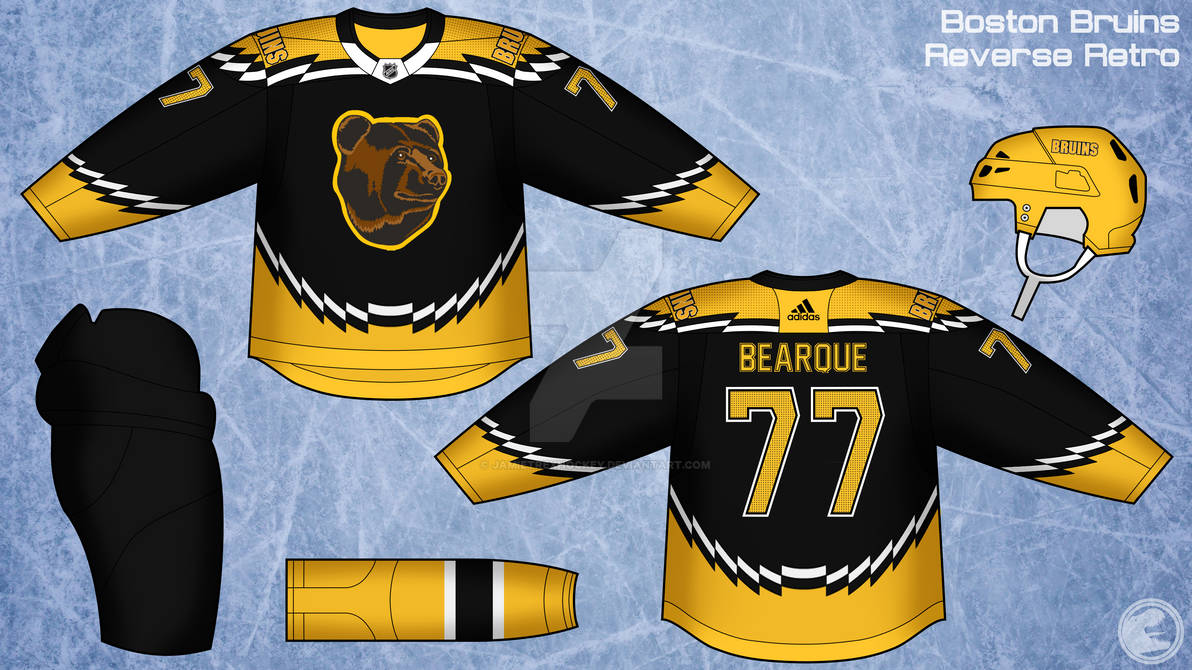 Blank Boston Bruins Reverse Retro Jersey - Athletic Knit BOS554B