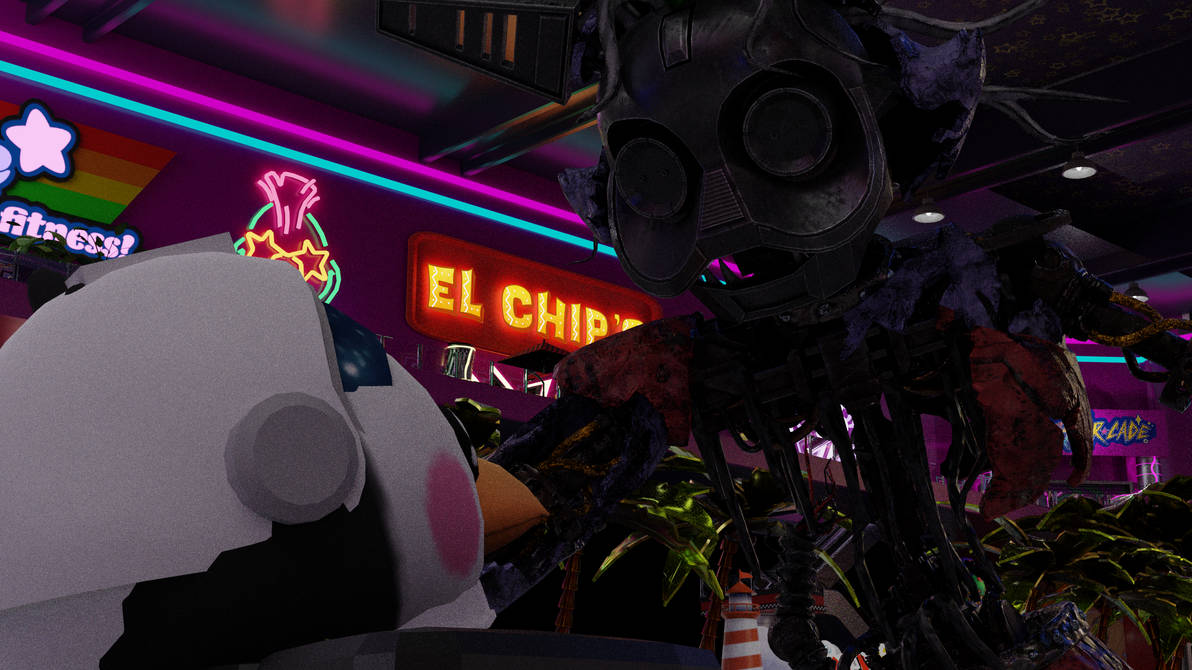 (Blender/FNAF) Ruin Roxanne Wolf and Penguin by NightmareFreddyFaz on ...