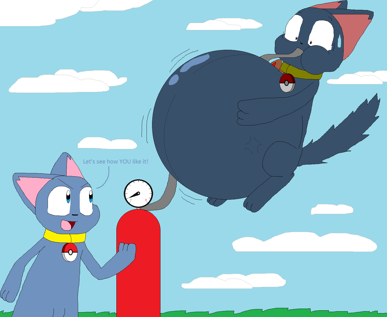 Inflating Shadow Riolu by peerapongsripattha on DeviantArt