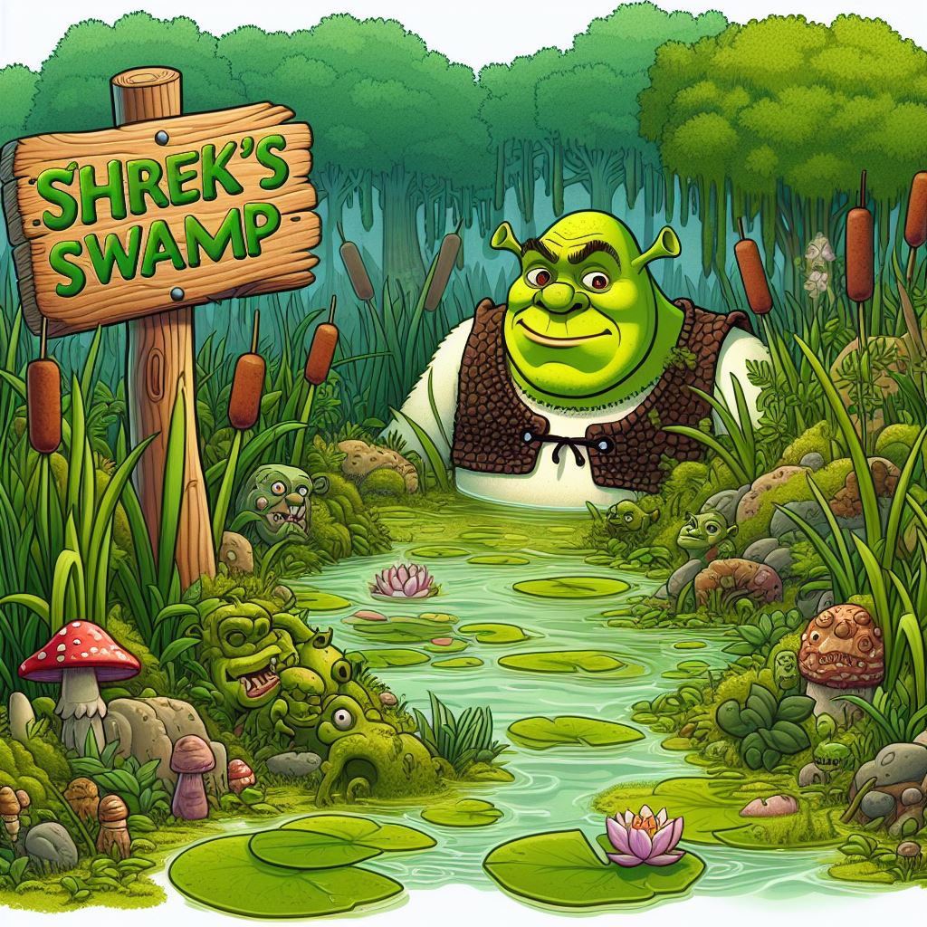 Shrek Environment Shrek's Swamp by WorldOfAICreations on DeviantArt
