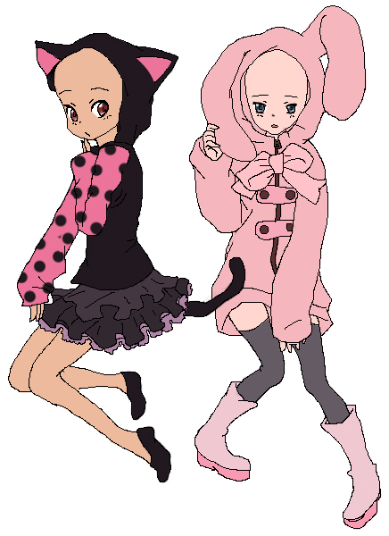 Anime Rabbit Base Anime kitty+bunny base by xPrimula123x on DeviantArt