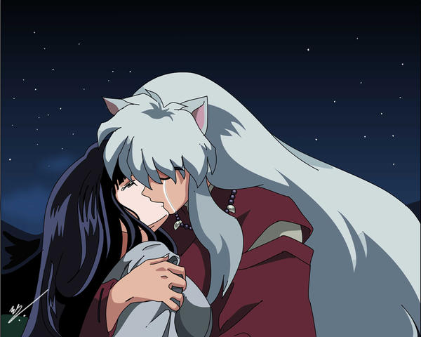 Inuyasha And Kikyo Last Kiss by emilisantra on DeviantArt