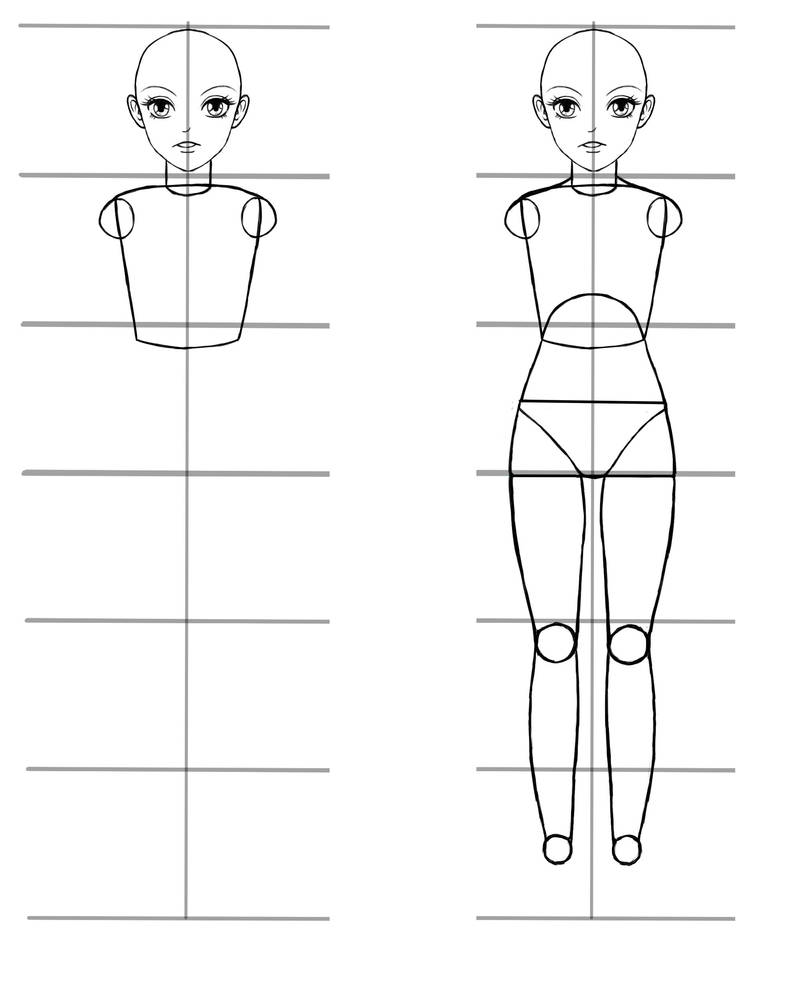 How I proportion girl anime body by mangastictuts on DeviantArt