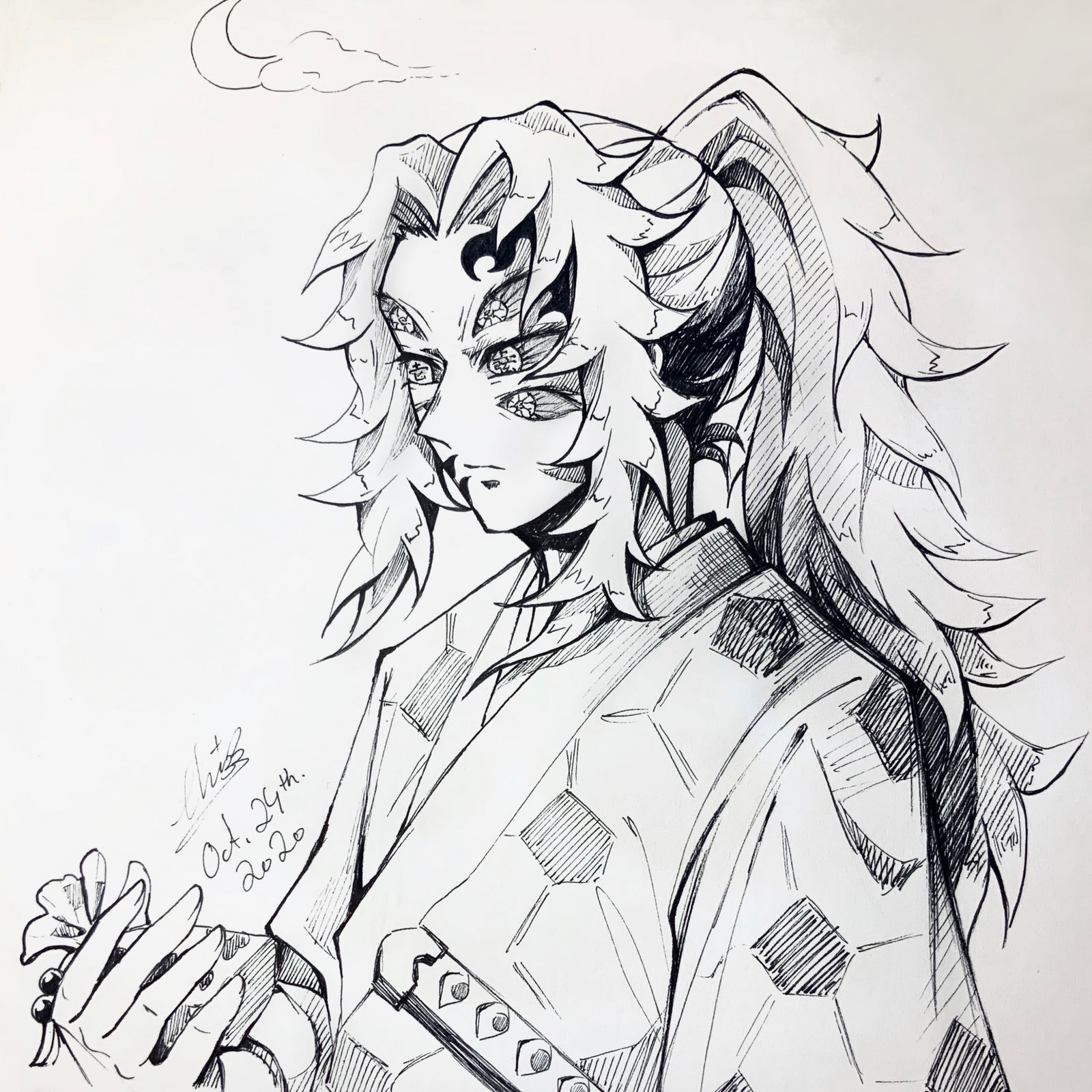 Kokushibou Upper Moon One Demon Slayer by Chisera on DeviantArt