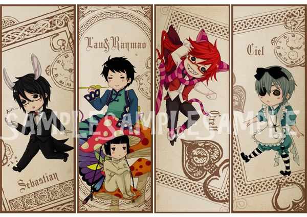 Ciel In Wonderland bookmarks