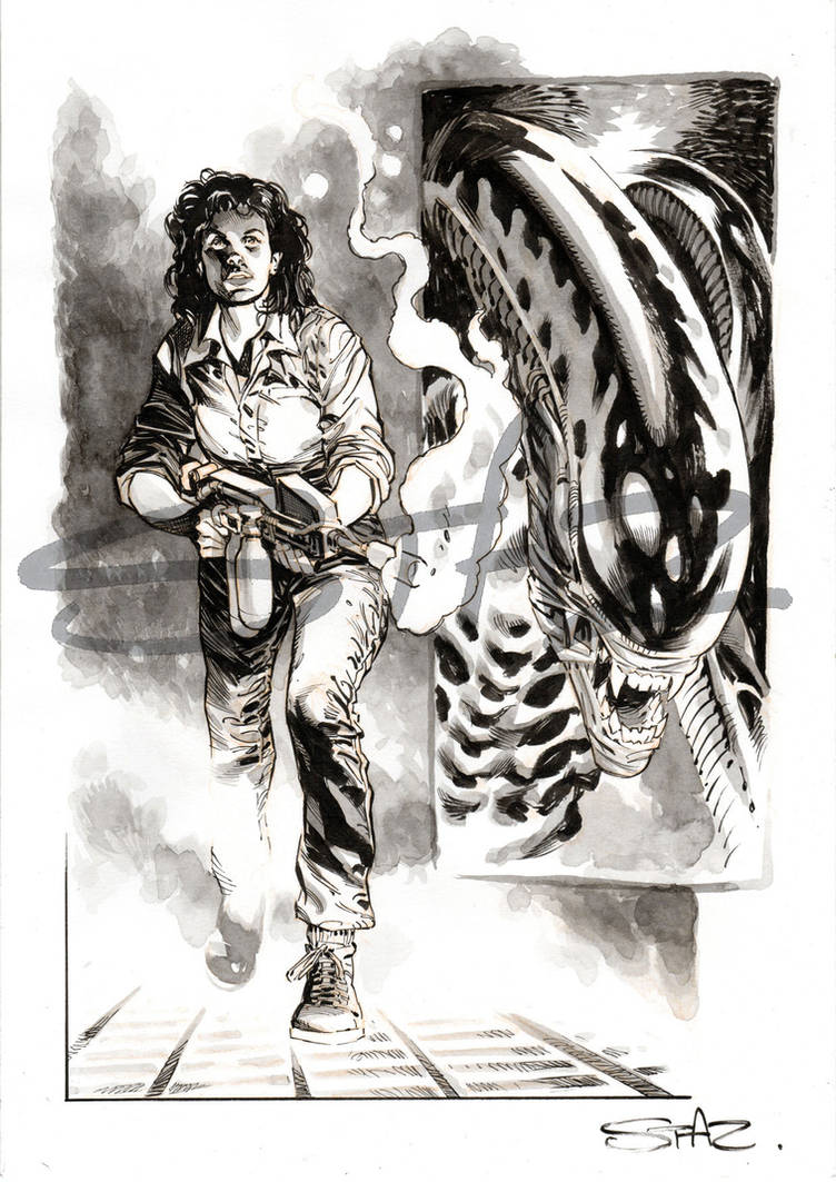 Aliens Ripley Vector Ripley and The Alien by StazJohnson on DeviantArt