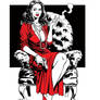 Femme fatale, black, white and red 3
