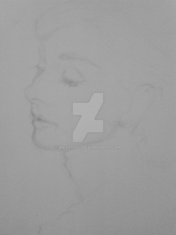 Audrey Hepburn (Silver Point) WIP