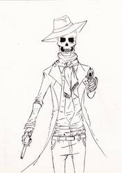 Skulduggery Pleasant Lineart