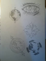 sketching globe tattoo ideas