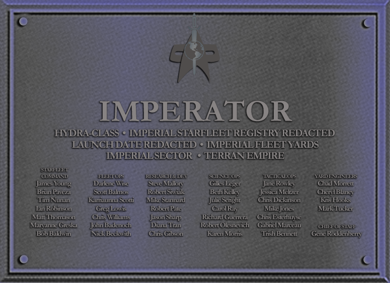 Imperator Dedication Plaque