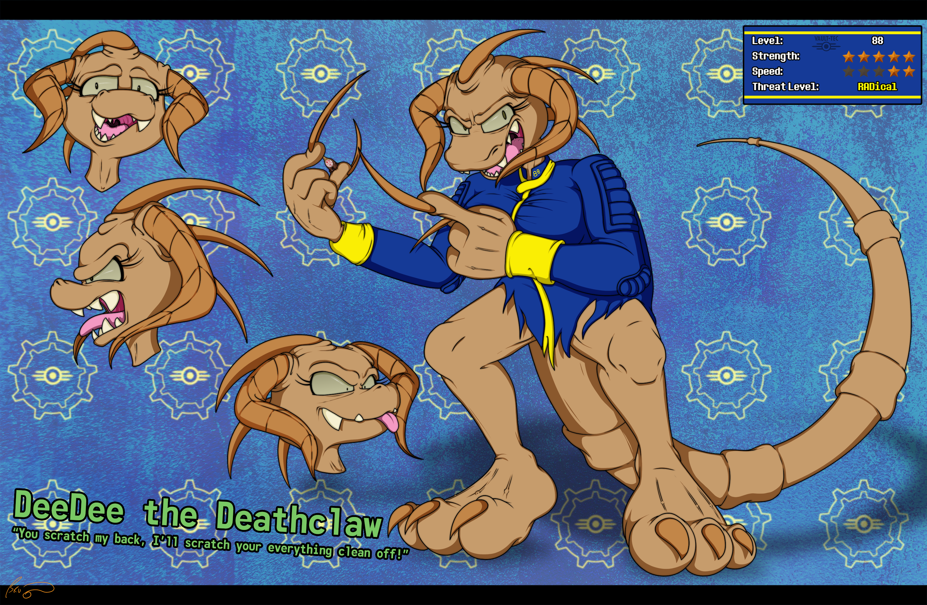 Deathclaw Inflation Deviantart The Deathclaw with Stats by Trowelhands on DeviantArt