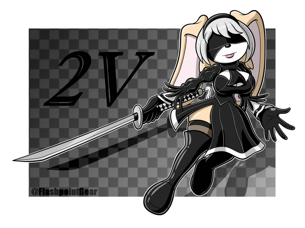 2V alt hair -Vanilla the Rabbit + 2B- by FlashpointGear on DeviantArt