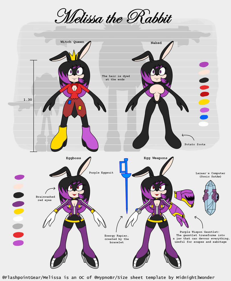 Melissa Rabbit Melissa the Rabbit sheet by FlashpointGear on DeviantArt