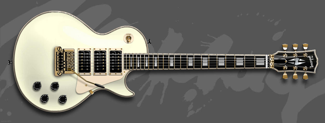 Steve Clark's White Gibson Les Paul Custom