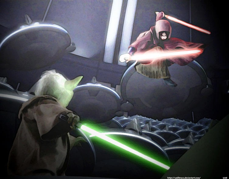 Yoda vs Sidious by wellbruno on DeviantArt