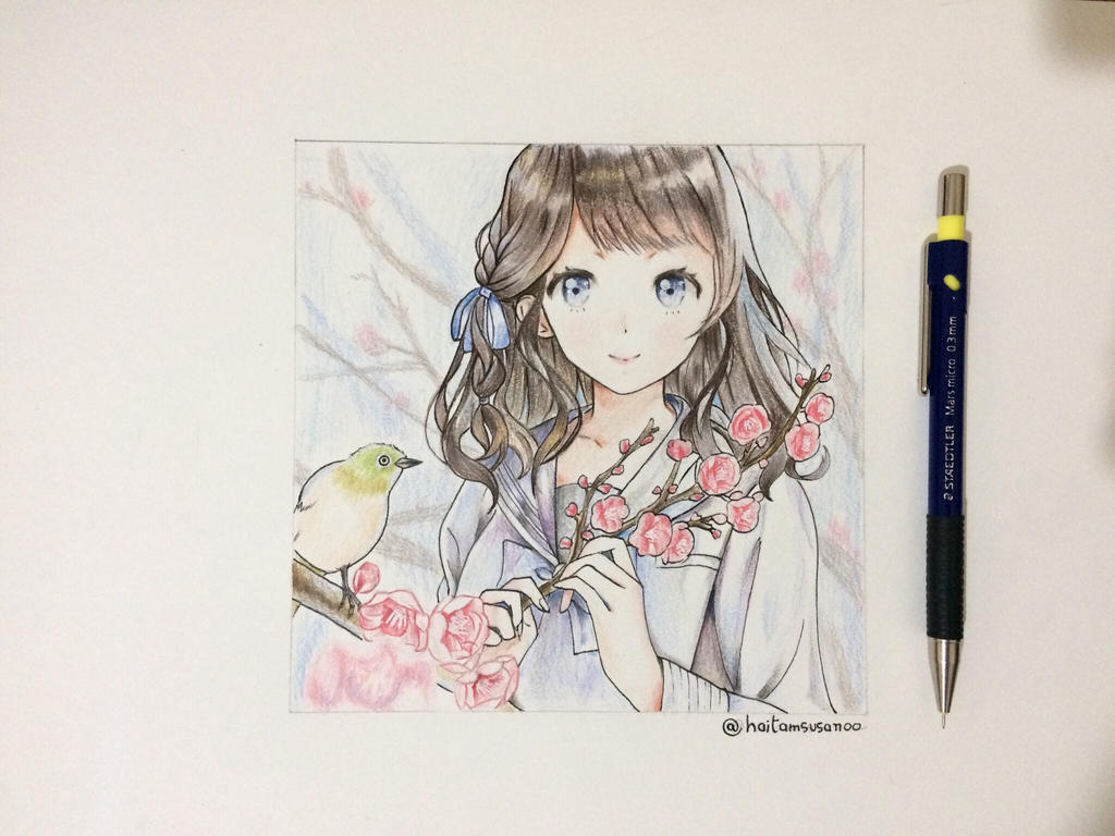 Spring anime girl by Su-sanoo on DeviantArt