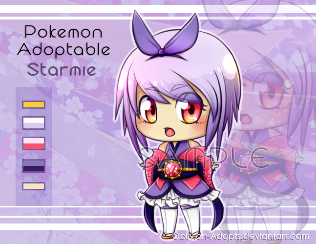 Pokemon Gijinka Adoptable: Starmie [OPEN]