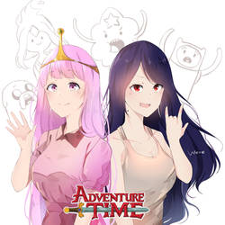 Princess Bublegum and Marshalee - Adventure Time