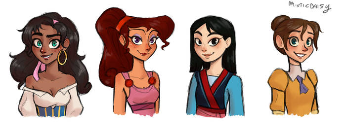 Disney Princesses(and non) doodles part 3