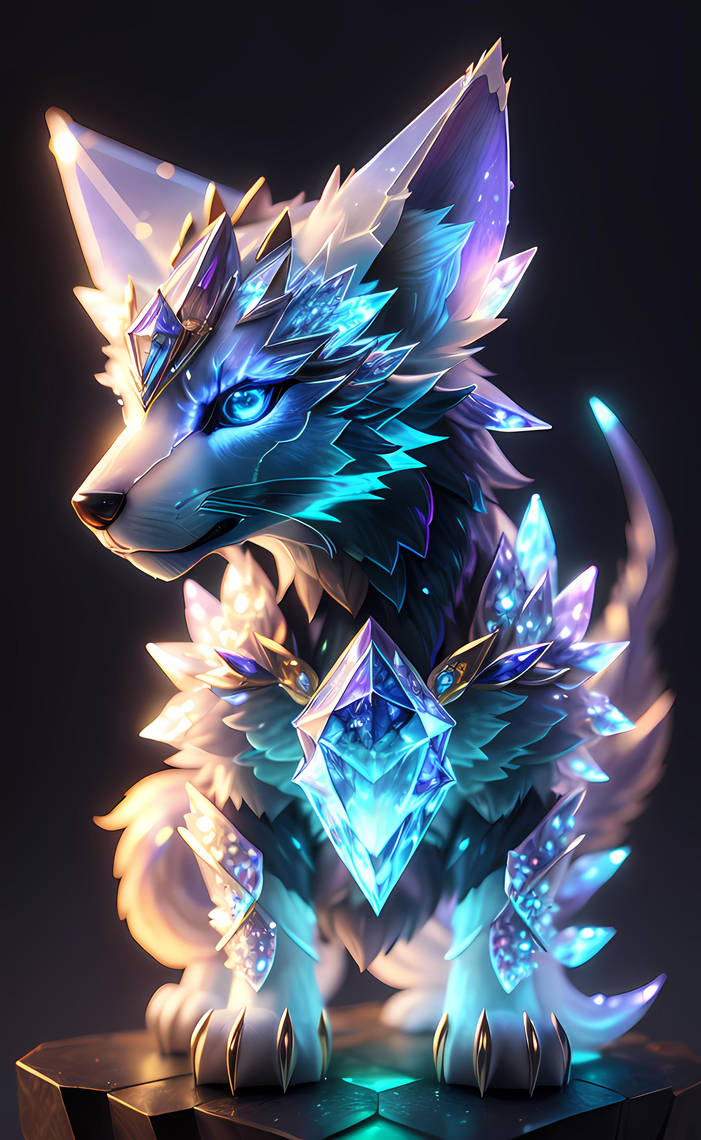 Prismatic Diamond Wolf (AI) by Panlala on DeviantArt
